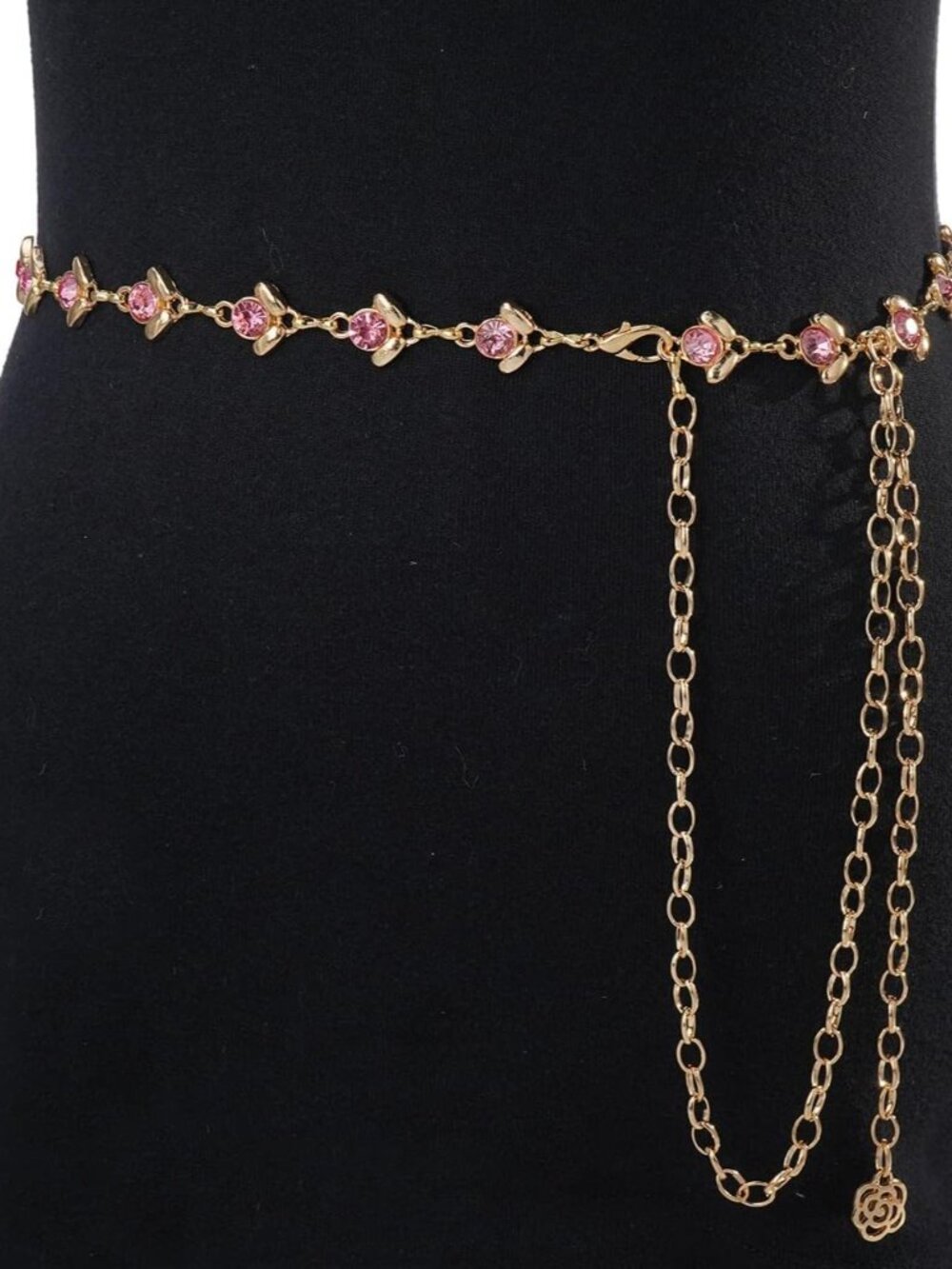 Chain Belt for Women Rhinestone Crystal Waist Belts for Dress Gift - Picture 5 of 7
